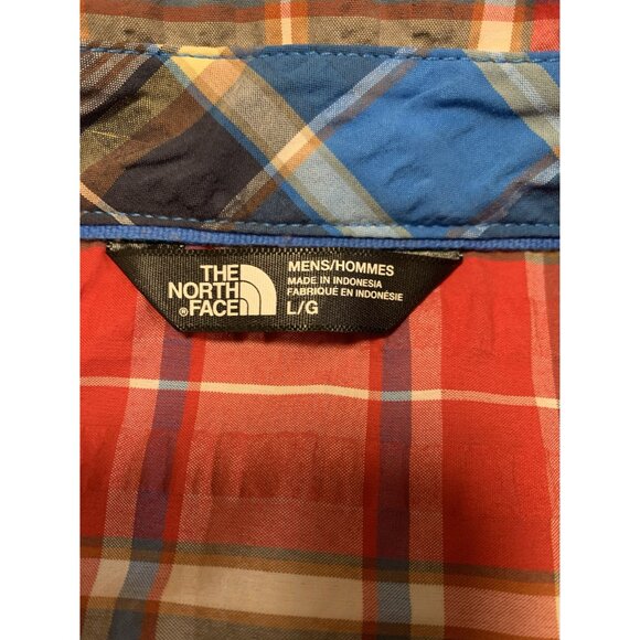 The North Face Plaid Button Up Short Sleeve Shirt L Gorpcore Outdoor Hiking - Picture 4 of 10